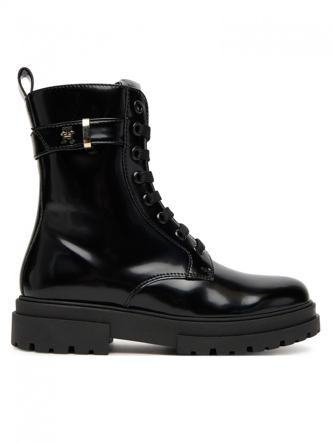 Tommy Hilfiger Turistická obuv Lace-Up Bootie T4A5-34028-1453 S Černá